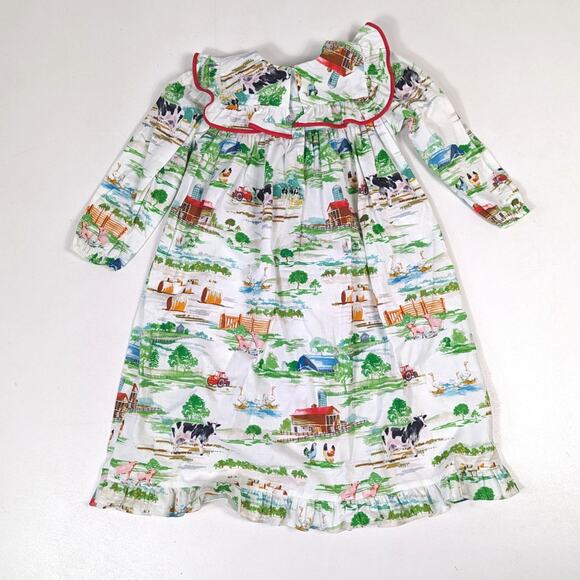 Le Za Me Dress Girls Sz 6 Farm Barn Autumn Boutique Long Sleeve Casual - Picture 5 of 7